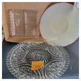 Vtg Platter, Divided Dish, Plate