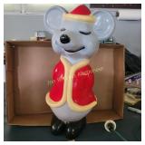 Vtg Union Prods Santa Mouse  Blow Mold