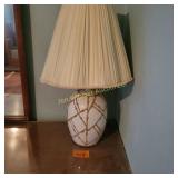 MC White & Bamboo Chinoiserie Ginger Jar Lamp