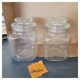 2 Glass Jars