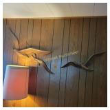 Vintage Homco Faux Wood Seagull Wall Hangings