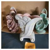 Vtg Gonder Pottery Magnolia Blossom Design