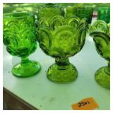 L.E. Smith Glass Co. Moon/Star Goblets, Compote
