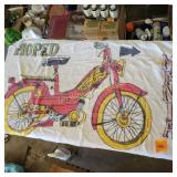 Vtg Moped Manic Towel