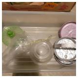 Aluminum Coaster, Green Glass