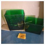 Vtg Green Glassware