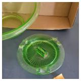 Green Bowl and Ash Tray