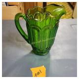 L.E. Smith Glass Co. Green Moon/Star Pitcher