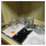 Clear Pyrex Pans, Dbl Boiler