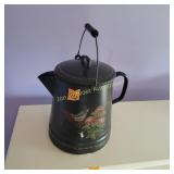 Vtg Painted Coffee Pot