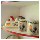 Rooster Butter Dish, S/P