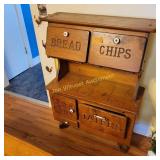 Wooden Bread, Chips and Taters Cabinet