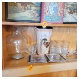 Vtg Tumblers, Vase, CDs