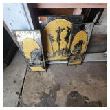 Vtg Foil On Mirror Jesus on the Cross