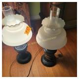 Ruffled Chimney Lamps