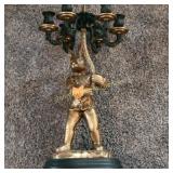 Vtg Highly decorative rabbit- form candelabra