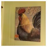 Rooster Metal Sign