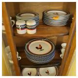 International Table Works Ellas Rooster Dinner Set