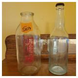 Vtg Bottles Milk, Fecker's Brewery DNV, Il