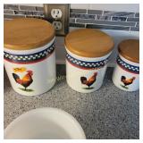International Tableworks  Rooster Canister Set
