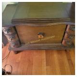 Vtg Sewing Machine Cabinet Table