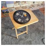 Clock, 2 TV Trays