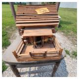 Log Cabin, Vtg Wood Chair