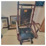 Victorian-era platform spring rocking chair