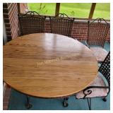 Vtg Wrought Iron and Wicker  Dining Set