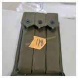 U.S. WWII/Korean War 3 Cell Canvas Pouch