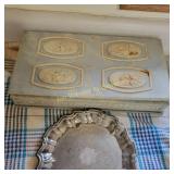 Vtg Genuine Incolay Stone Keep Sake Jewelry Box