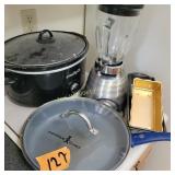 Blender, Crock Pot, Copper Chief Skillet