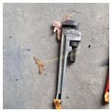 Silver pipe wrench