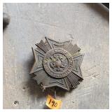 Vtg Veterans of Foreign Wars Bronze Emblem