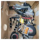 Assortment of Sockets, Tape Measures