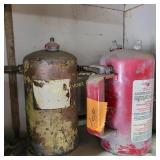 2 Vtg Sure Shot Enameled steel sprayer ( fire ext)