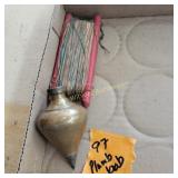 Vtg Turnip shape plumb bob with pointed steel tip