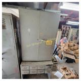 Metal Cabinet with drawers underneath