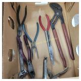 Vtg Various types of pliers and wrenches