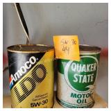 2 cans of motor oil