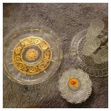 Vtg clear glass dishes and glasses