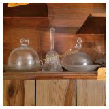 Vtg covered glass dishes