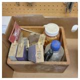 Sanding blocks, extinguisher