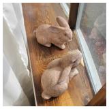 Rabbit figurines ( in window)
