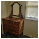 Antique quarter sawn oak dresser with attached