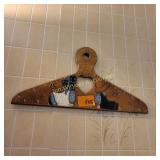 Hand painted heart cut out wall hanger