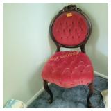 Vtg Victorian style parlor accent chair