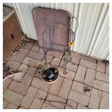 Tray, Vtg Stool no seat, pots