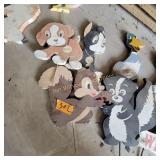 Handmade animals for flower beds