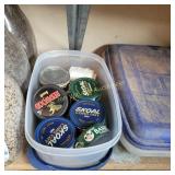Containers, rocks